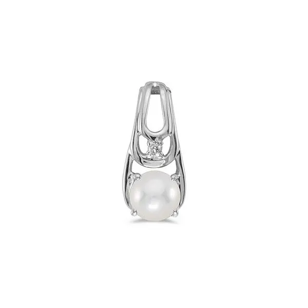 14K White Gold Diamond Padlock Pendant P11168W, Priddy Jewelers