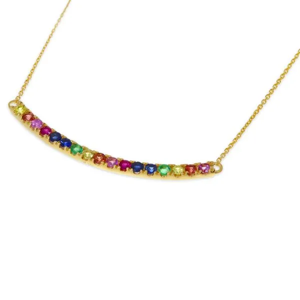 Rainbow hot sale sapphire necklace