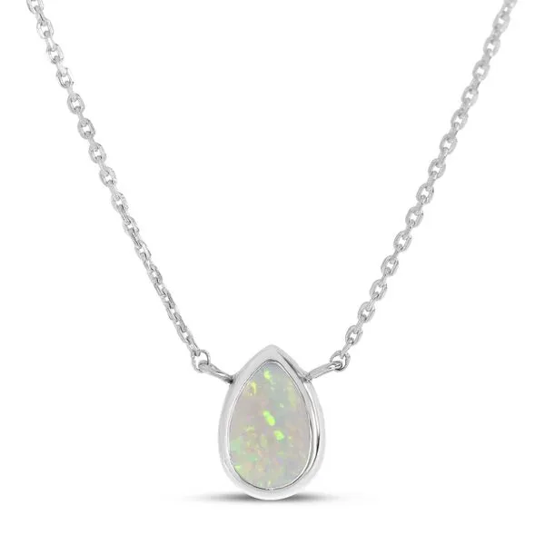 White gold sale birthstone pendant