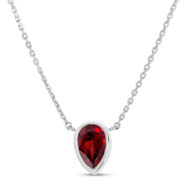 January garnet Birthstone Necklace Created With Zircondia® Crystals by  Philip Jones - Etsy