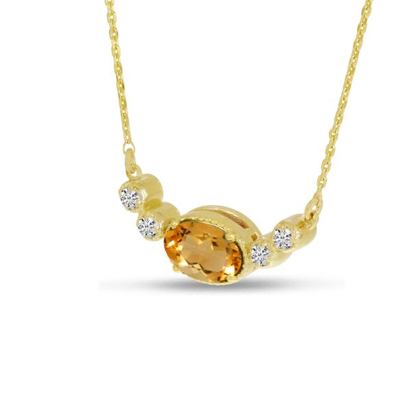 Orange citrine yellow gold necklace | Freedman Jewelers - Freedman Jewelers