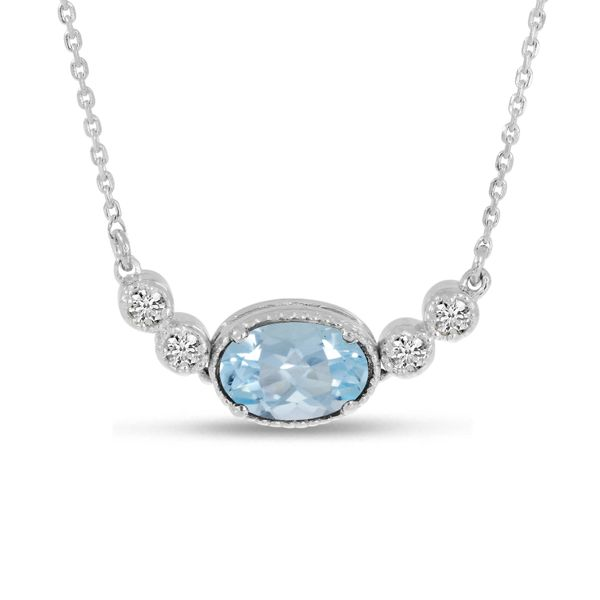 Butterfly March Birthstone Aquamarine Blue Necklace – Aurora Tears