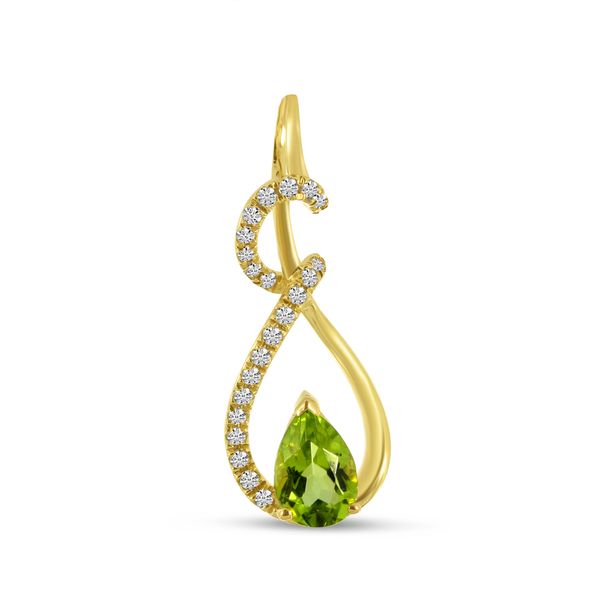 14K Yellow Gold Teardrop Semi Precious Pear Diamond Pendant Karen's Jewelers Oak Ridge, TN