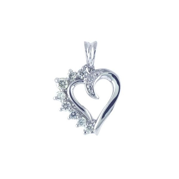 14K White Gold Diamond Heart Pendant Lake Oswego Jewelers Lake Oswego, OR