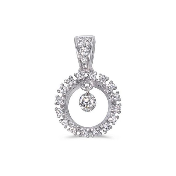 14K White Gold Diamond Dashing Diamonds Pendant Karen's Jewelers Oak Ridge, TN