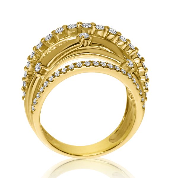 14K Yellow Gold Fancy Puzzle Diamond Fashion Ring Image 3 Priddy Jewelers Elizabethtown, KY