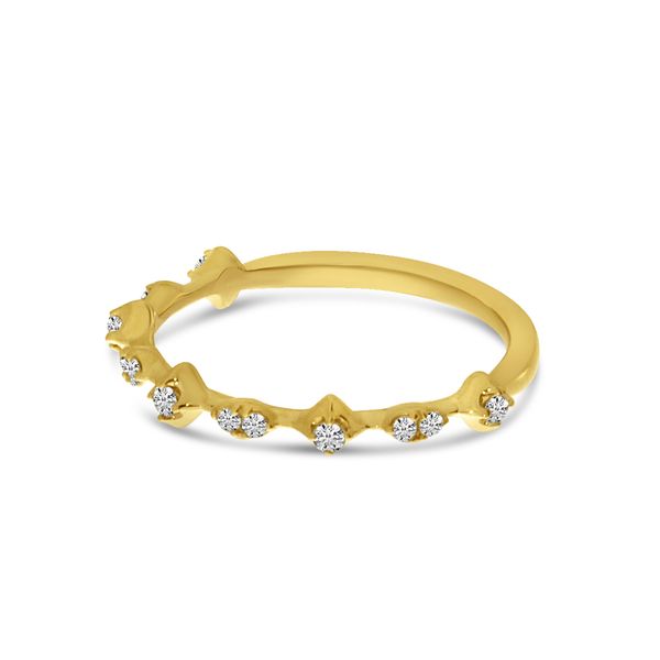 14K Yellow Gold Diamond Stackable Ring Image 2 Castle Couture Fine Jewelry Manalapan, NJ
