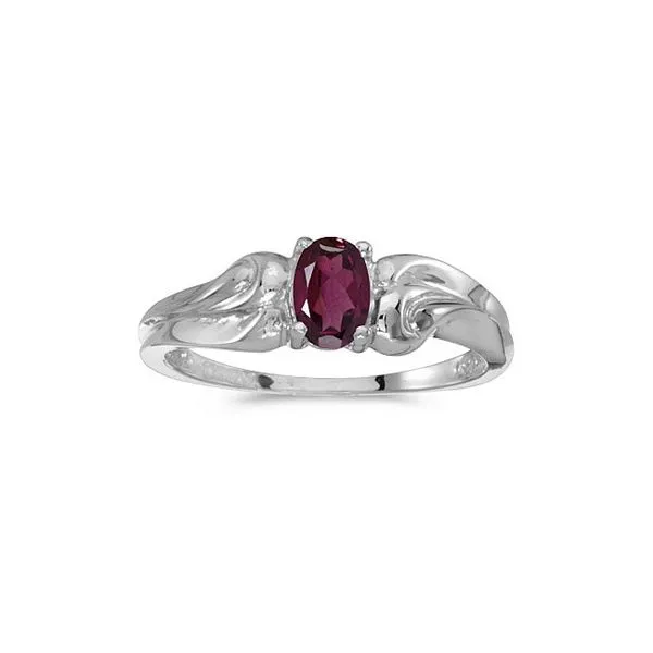 White gold rhodolite on sale ring