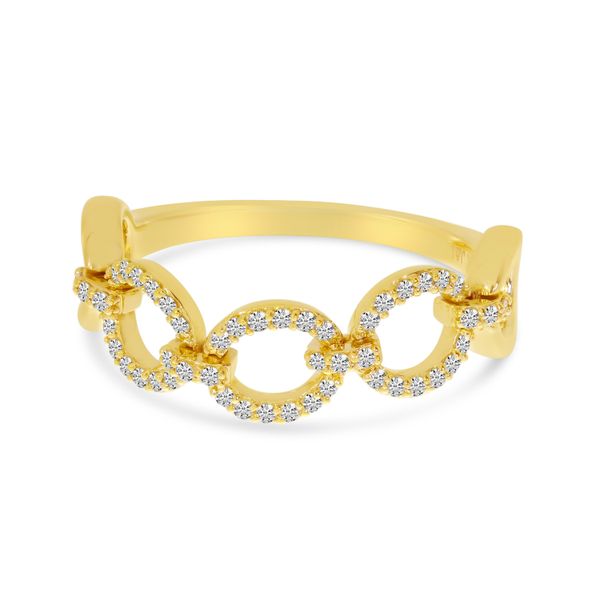 14K Yellow Gold Diamond Link Rolling Ring Glatz Jewelry Aliquippa, PA