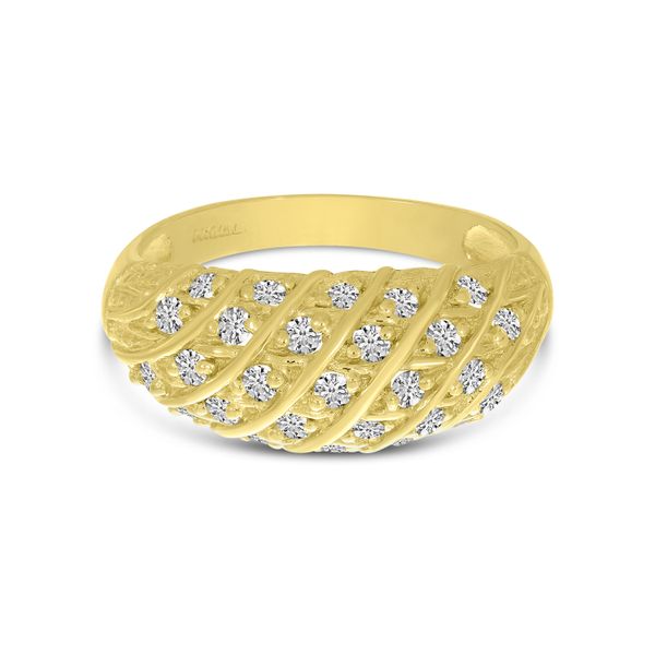 14K Yellow Gold Diamond Dome Ring The Jewelry Source El Segundo, CA
