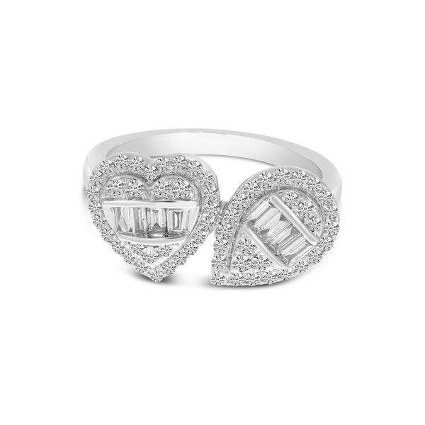 14K White Gold Diamond Double Shape Illusion Ring Lewis Jewelers, Inc. Ansonia, CT