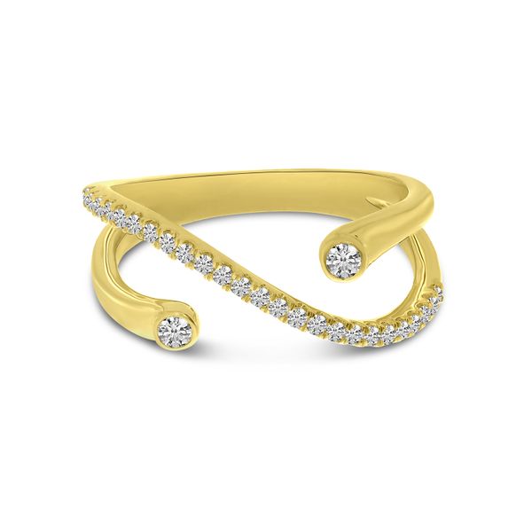 14K Yellow Gold Diamond Peek A Boo Ring Image 2 The Jewelry Source El Segundo, CA
