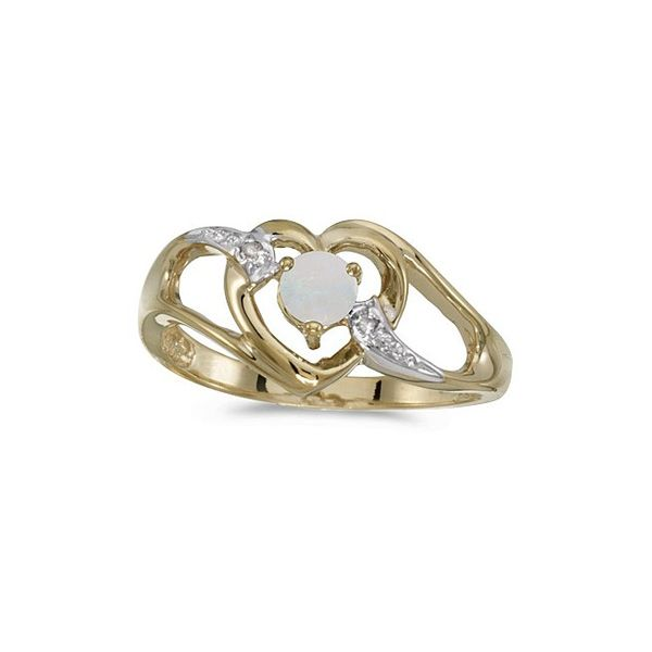 14K Gold Two Tone Heart Ring