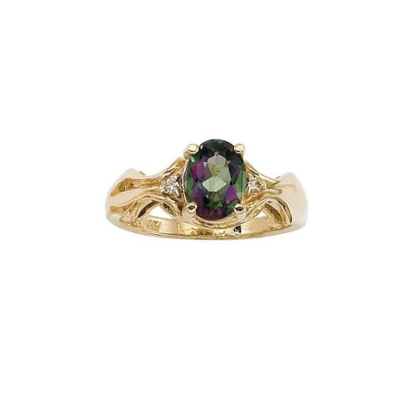 Anzor Jewelry - 14k Rose Gold Mystic Green Topaz Ring