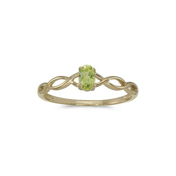 FINE JEWELRY Womens Genuine Green Peridot Sterling Silver Round Solitaire  Stackable Ring | CoolSprings Galleria