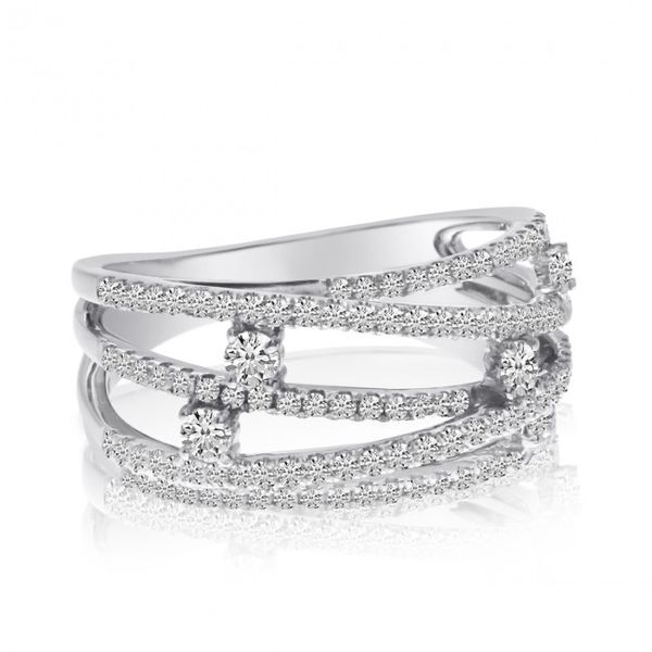 14K White Gold Diamond Bypass Fashion Ring The Jewelry Source El Segundo, CA