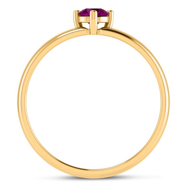 14K Yellow Gold 4mm Round Ruby Birthstone Ring Image 3 Glatz Jewelry Aliquippa, PA