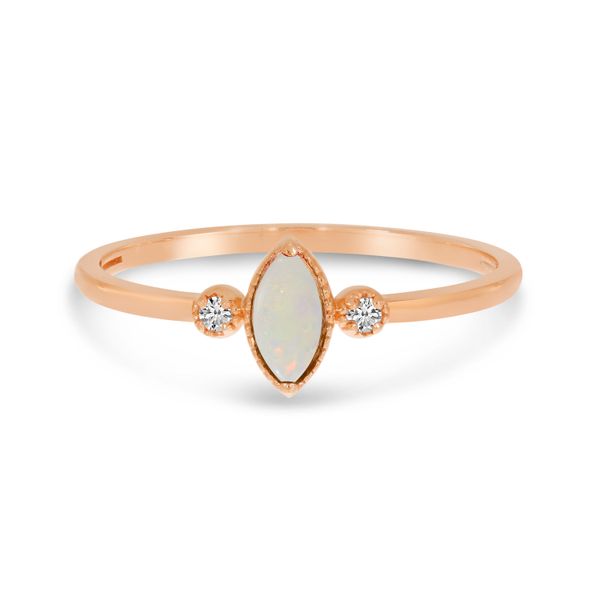 10K Rose Gold Marquis Opal Birthstone Ring Glatz Jewelry Aliquippa, PA