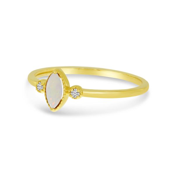 14K Yellow Gold Marquis Opal Birthstone Ring Image 2 Glatz Jewelry Aliquippa, PA