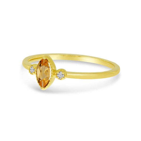 14K Yellow Gold Marquis Citrine Birthstone Ring Image 2 Glatz Jewelry Aliquippa, PA