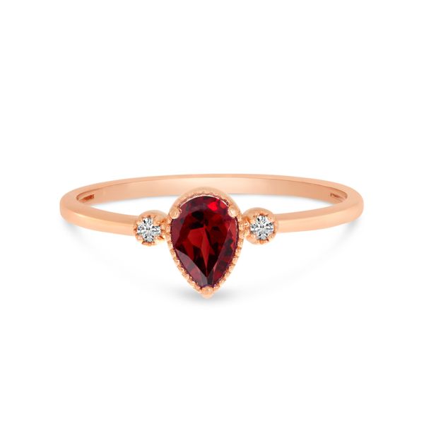 10K Rose Gold Pear Garnet Birthstone Ring The Jewelry Source El Segundo, CA