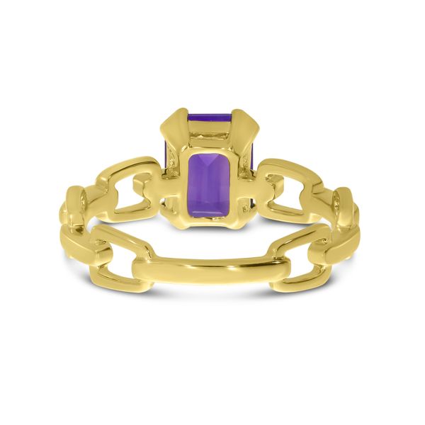 14K Yellow Gold Semi-Precious and Diamond Octagon Link Ring Image 3 LeeBrant Jewelry & Watch Co Sandy Springs, GA