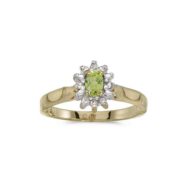 14k Yellow Gold Oval Peridot And Diamond Ring RM6410X-08 | Castle Couture  Fine Jewelry | Manalapan, NJ