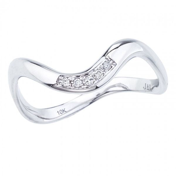 14K White Gold Wave Promise Ring Karen's Jewelers Oak Ridge, TN