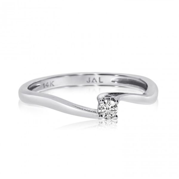 14K White Gold .08 Ct Diamond Bypass Fashion Ring Lewis Jewelers, Inc. Ansonia, CT