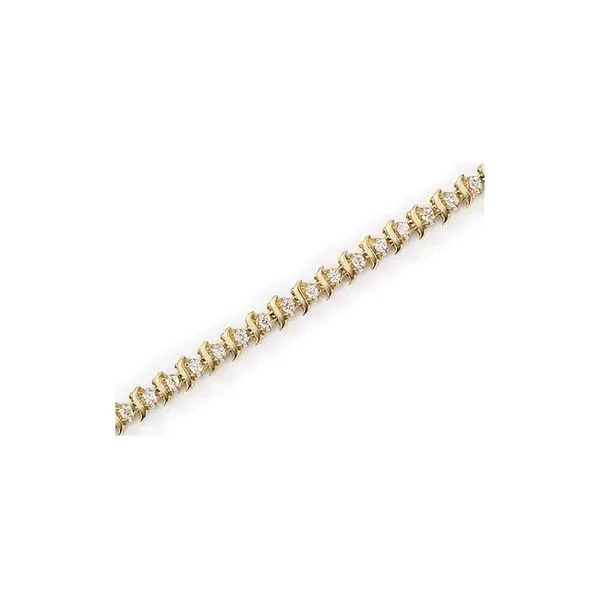 Color Merchants 14K Yellow Gold Diamond Bracelet TB2344, Clater Jewelers