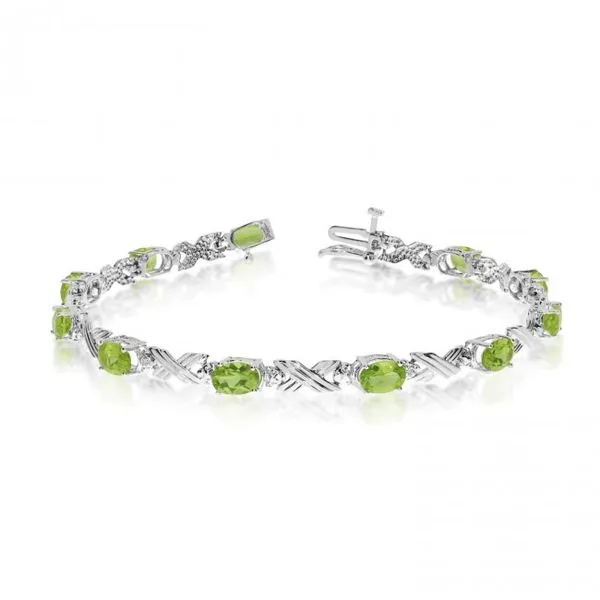 Peridot diamond bracelet Clearance