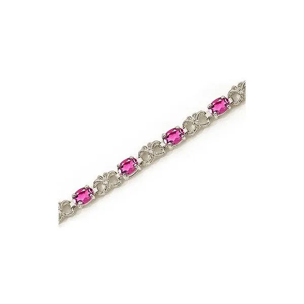 Pink topaz hot sale tennis bracelet