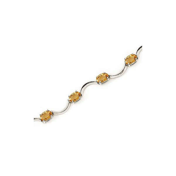 10K White Gold Oval Citrine Bracelet Karen's Jewelers Oak Ridge, TN