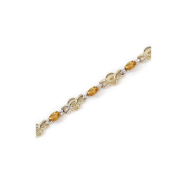 Citrine and clearance diamond bracelet