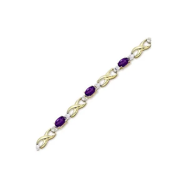 Amethyst and diamond gold on sale bracelet