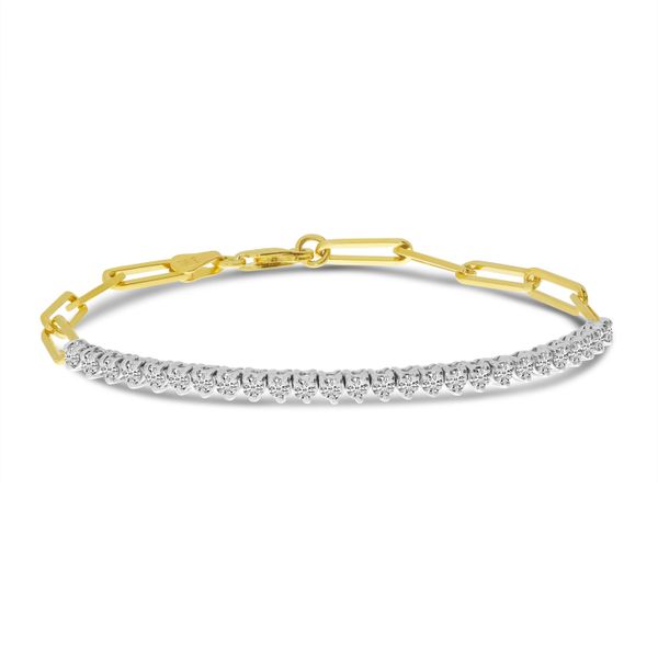 14K Yellow Gold 1.3 ct Diamond Paperclip Bracelet Glatz Jewelry Aliquippa, PA