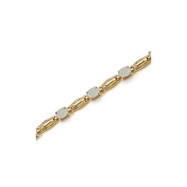 14K Yellow Gold Oval Opal Bracelet Clater Jewelers Louisville, KY