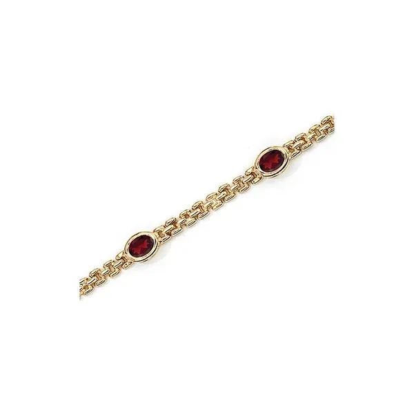 Yellow gold clearance garnet bracelet