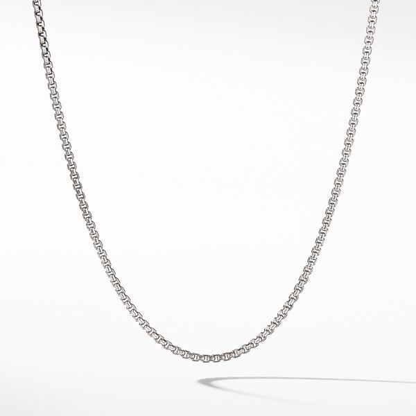 Box Chain Necklace in Sterling Silver with 14K Yellow Gold Accent, 2.7mm Orloff Jewelers Fresno, CA