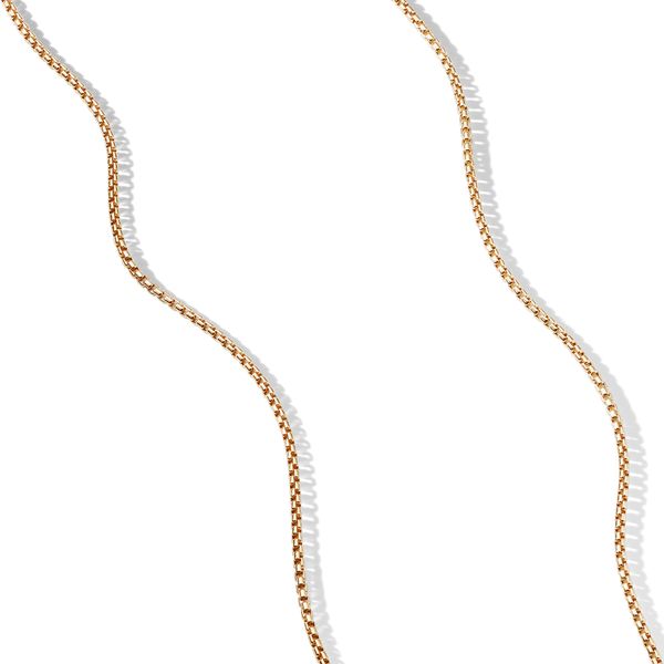 Box Chain Necklace in 18K Yellow Gold, 1.7mm Image 2 Orloff Jewelers Fresno, CA