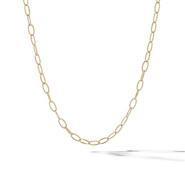 Elongated Oval Link Necklace in 18K Yellow Gold, 6mm Orloff Jewelers Fresno, CA