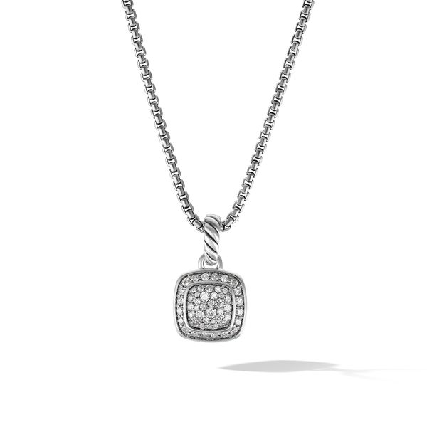 Petite Albion® Pendant Necklace in Sterling Silver with Pavé Diamonds, 7mm Orloff Jewelers Fresno, CA