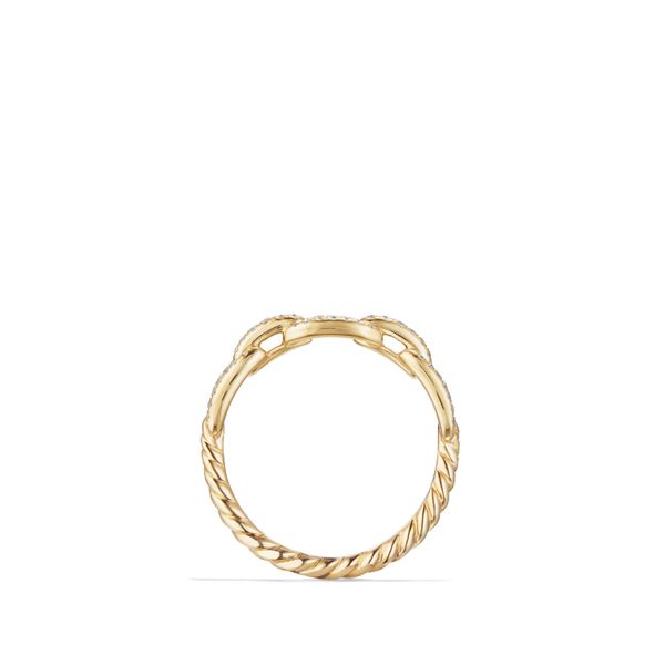 Stax Chain Link Ring in 18K Yellow Gold with Diamonds, 4.5mm Image 4 Orloff Jewelers Fresno, CA