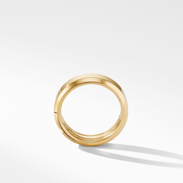 Beveled Band Ring in 18K Yellow Gold, 6mm Image 2 Orloff Jewelers Fresno, CA