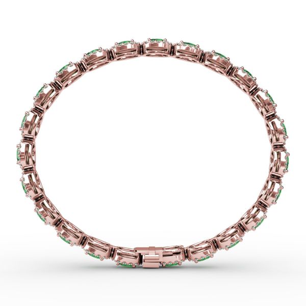 Striking Oval Emerald and Diamond Bracelet Image 3 John Herold Jewelers Randolph, NJ