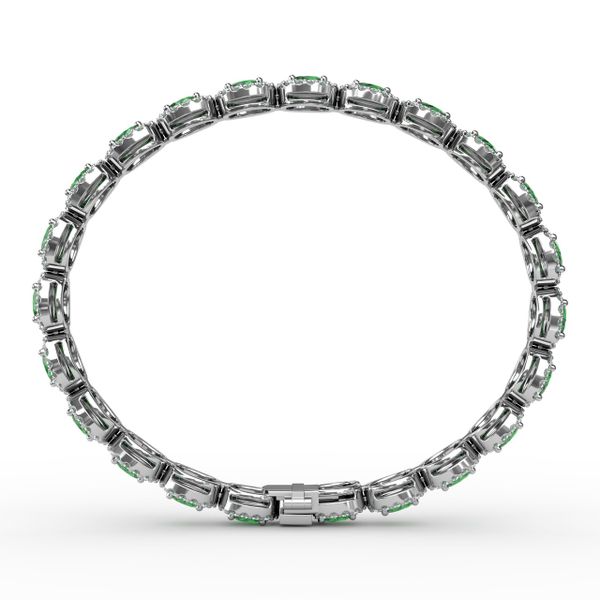 Striking Oval Emerald and Diamond Bracelet Image 3 Jacqueline's Fine Jewelry Morgantown, WV
