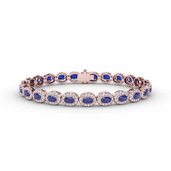Striking Oval Sapphire and Diamond Bracelet D. Geller & Son Jewelers Atlanta, GA