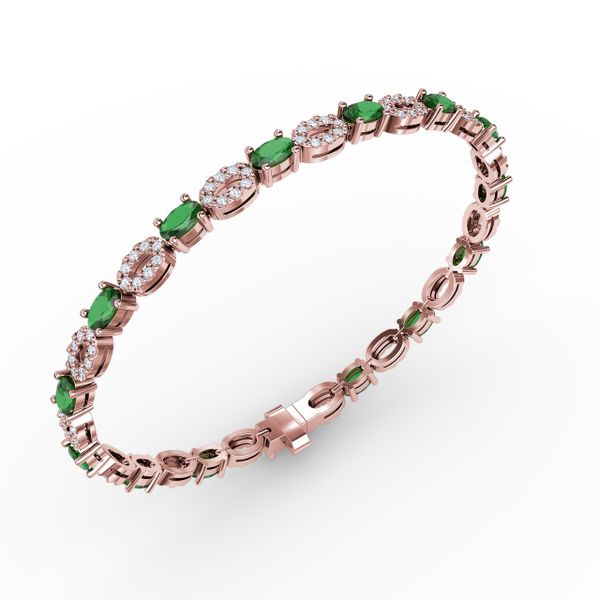 Interchanging Emerald and Diamond Bracelet  Image 2 Gaines Jewelry Flint, MI