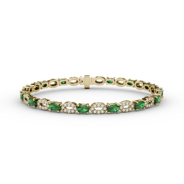 Interchanging Emerald and Diamond Bracelet  Gaines Jewelry Flint, MI