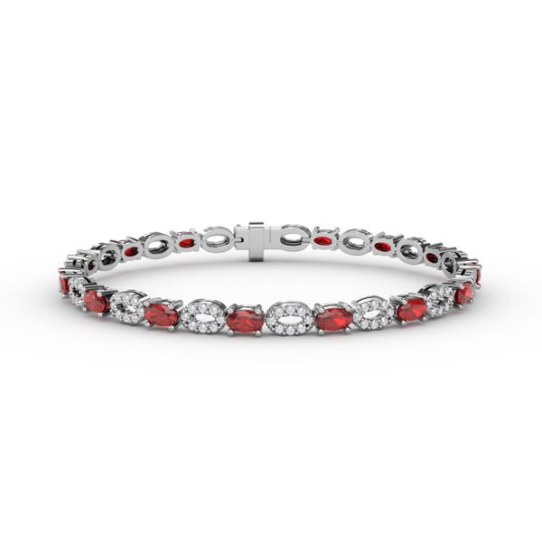 Interchanging Ruby and Diamond Bracelet  Gaines Jewelry Flint, MI